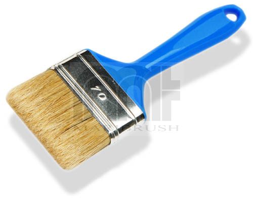 Polyesterkwast plat plastic steel  70mm breed - 3.0"