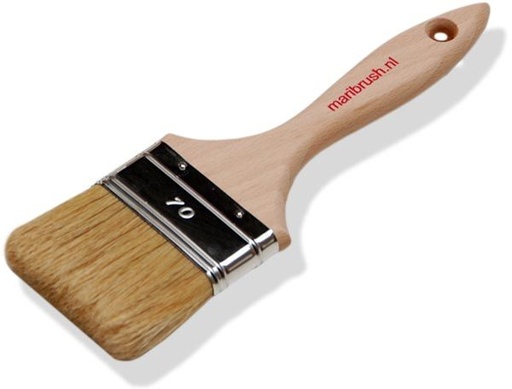 [2052-070] Polyesterkwast plat hout ongelakt 70mm -- 3.0"