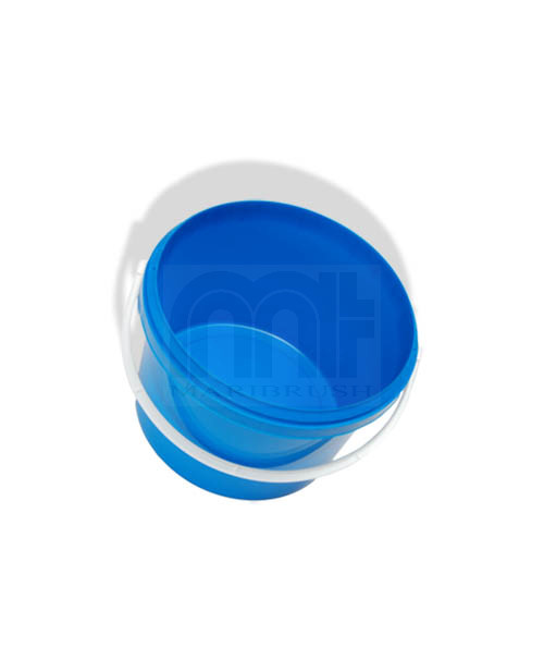 Emmer rond blauw 2.7 L. met plastic hengsel