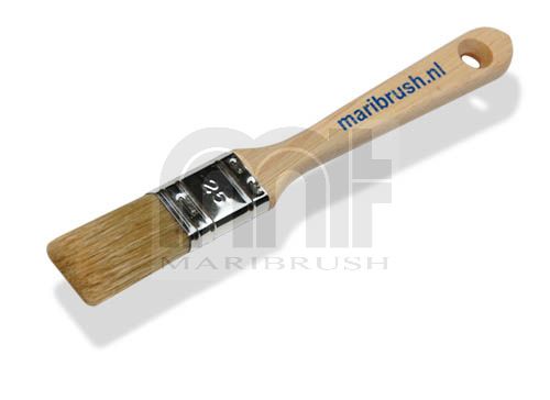 Polyesterkwast plat hout ongelakt 25mm -- 1.0"