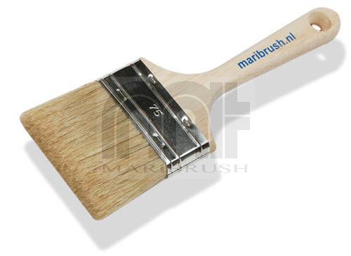 [2053-075] Polyesterkwast plat hout ongelakt 75mm - 3.0&quot;